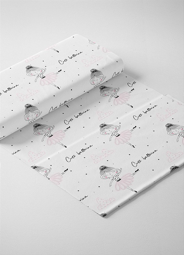 Tecido Oxford Estampa Digital Cute Ballerina 1,55m de Largura