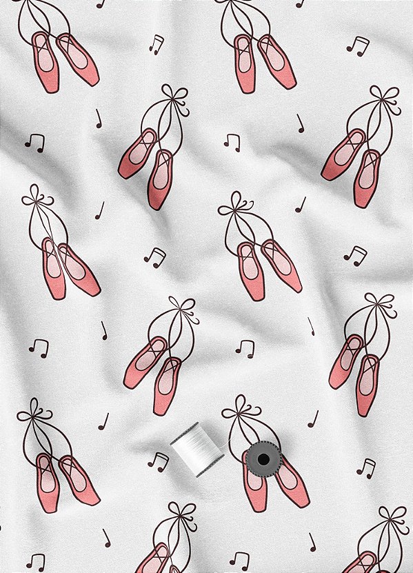 Tecido Oxford Estampa Digital Lindas Sapatilhas 1,55m de Largura