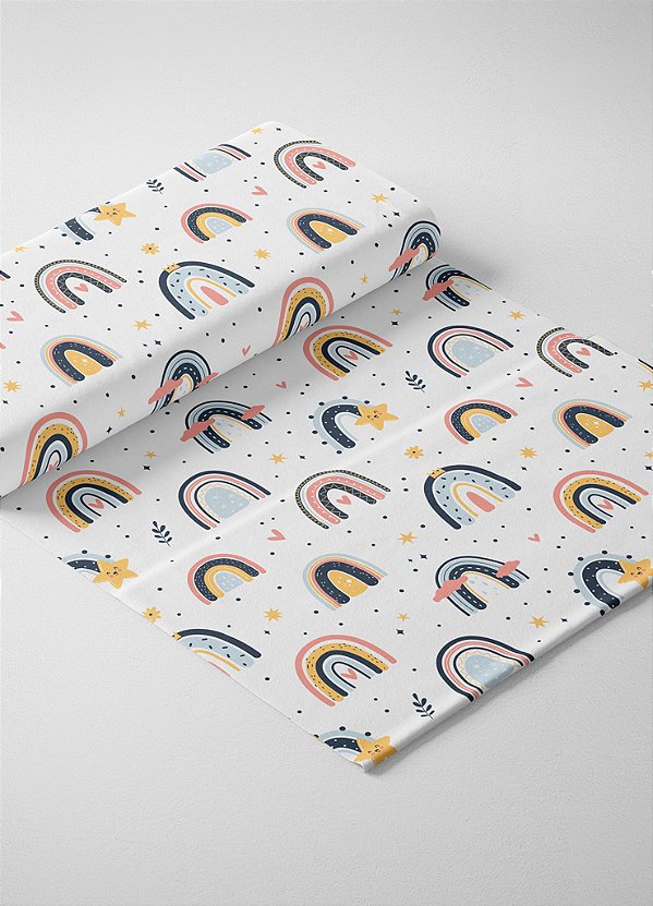 Tecido Oxford Estampa Digital Arco-Íris 1,55m de Largura
