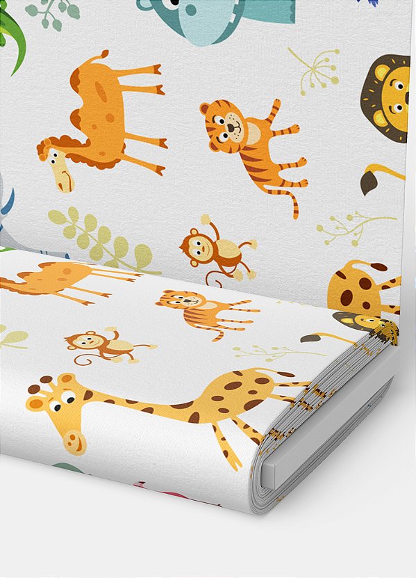 Tecido Oxford Estampa Digital Bichinhos da Africa 1,55m de Largura