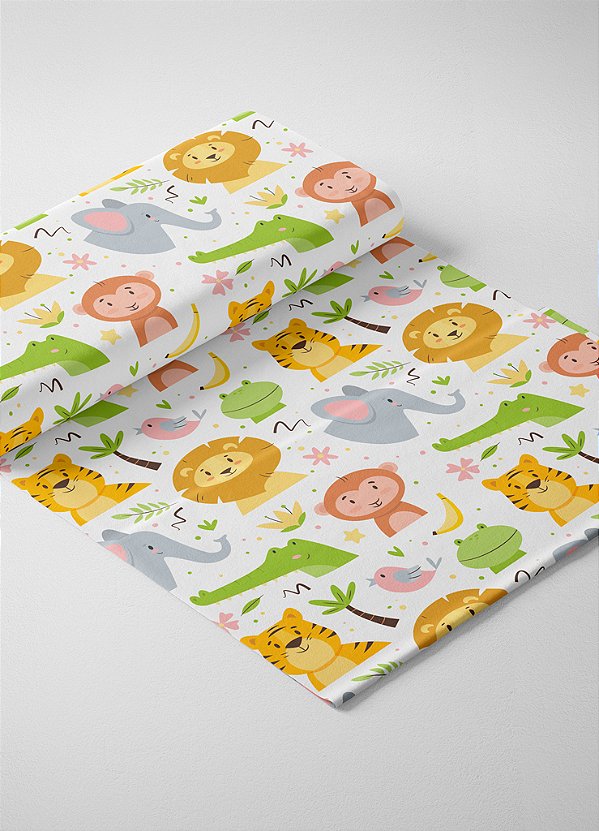 Tecido Oxford Estampa Digital Bichos da Savana 1,55m de Largura