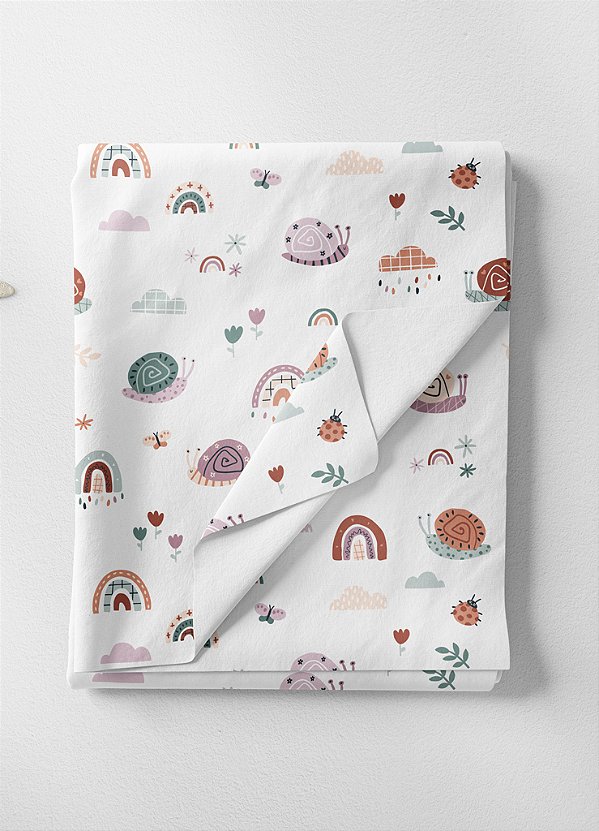 Tecido Oxford Estampa Digital Caracolzinho 1,55m de Largura