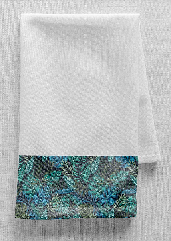 Tecido Oxford Estampa Digital Folhas Verdes 1,55m de Largura