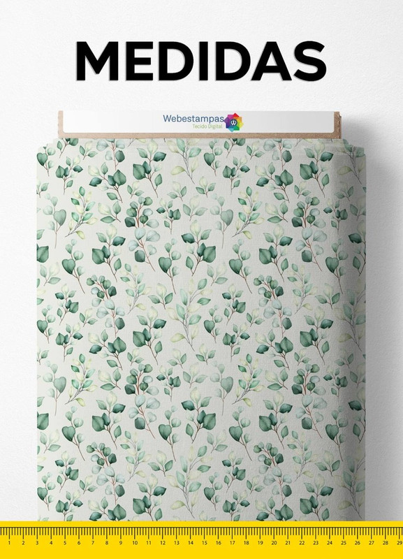 Tecido Oxford Estampa Digital Raminho Aquarela 1,55m de Largura
