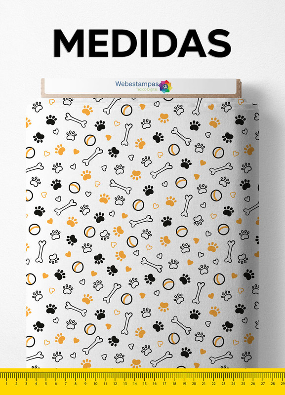 Tecido Helanca Estampa Digital Cachorrinho 1,55m de Largura