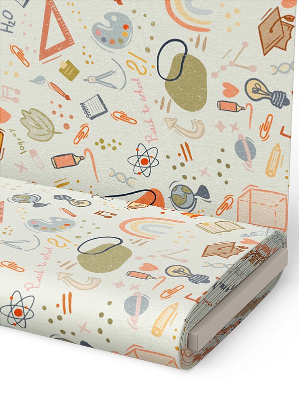 Tecido Helanca Estampa Digital Escola 1,55m de Largura