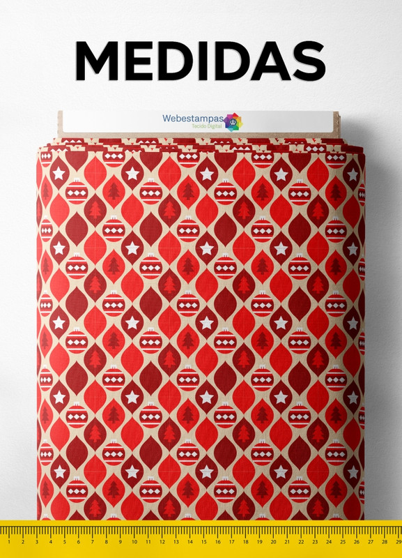 Tecido Helanca Estampa Digital É Natal 1,55m de Largura