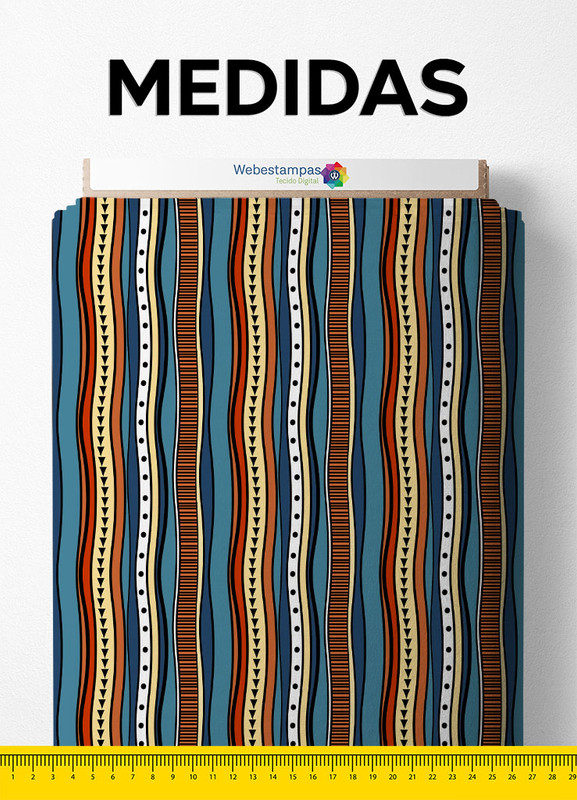 Tecido Helanca Estampa Digital Tribo 1,55m de Largura