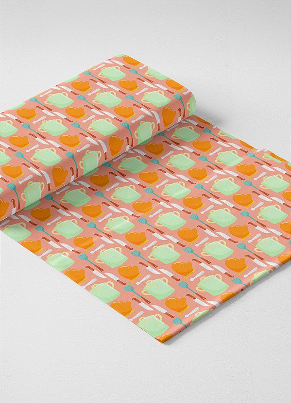 Tecido Veludo Suede Estampa Digital Jantar 1,40m de Largura