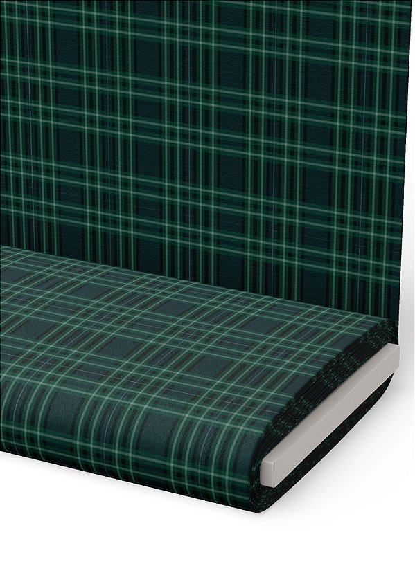 Tecido Veludo Suede Estampa Digital  Linhas Marinho e Verde 1,40m de Largura