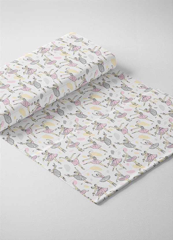 Tecido Veludo Suede Estampa Digital Bailar 1,40m de Largura