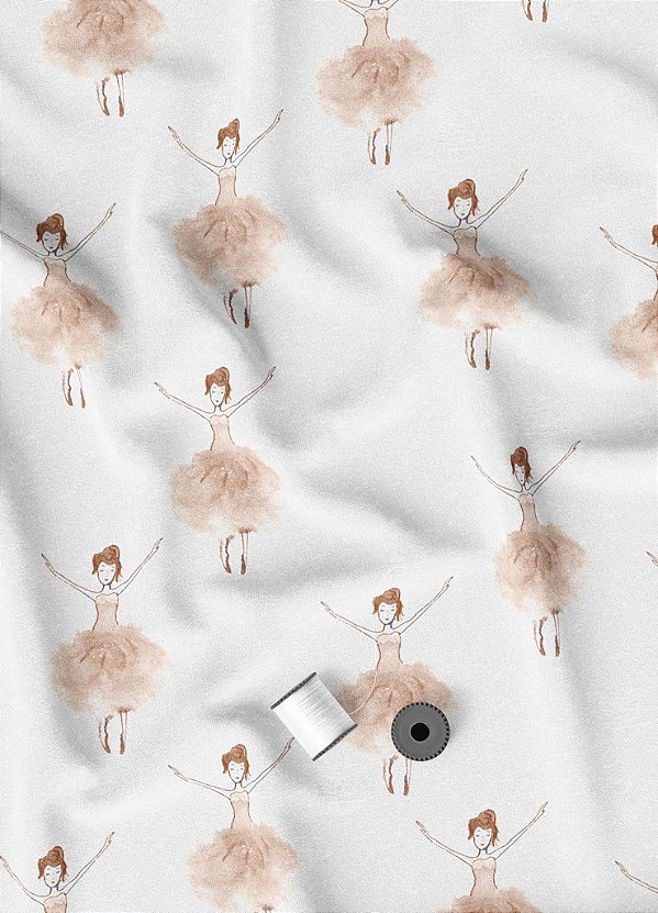 Tecido Veludo Suede Estampa Digital Dancer 1,40m de Largura