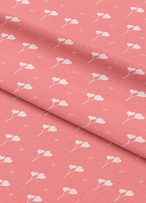 Tecido Veludo Suede Estampa Digital Enamorados 1,40m de Largura