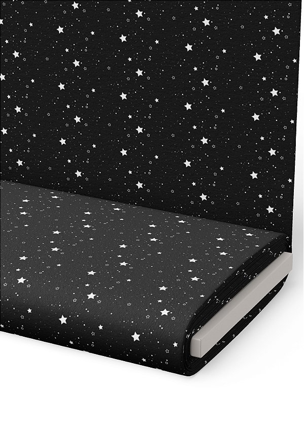 Tecido Veludo Suede Estampa Digital Estrelas 1,40m de Largura