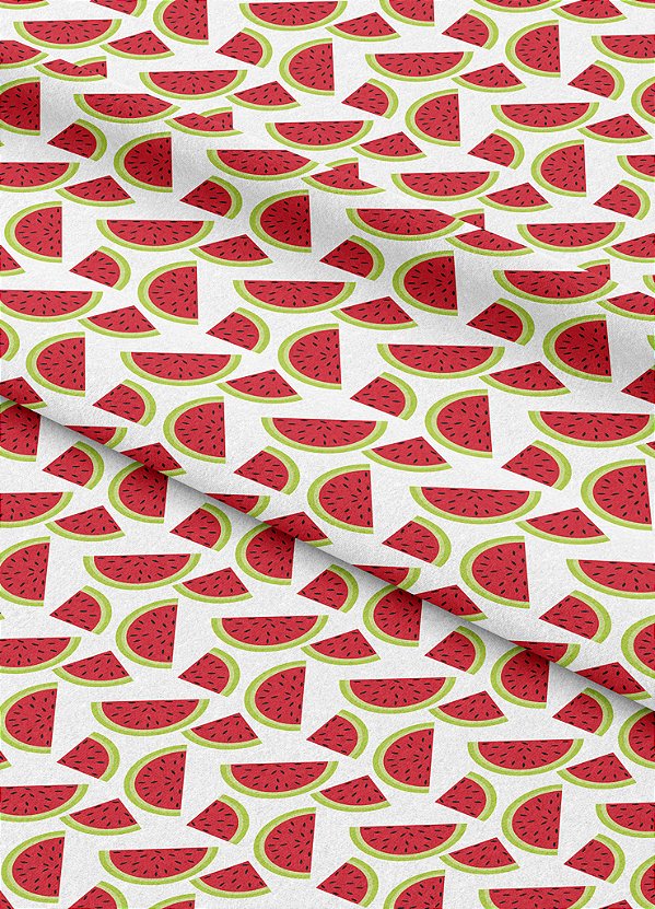 Tecido Veludo Suede Estampa Digital Melancia Fundo Braco 1,40m de Largura