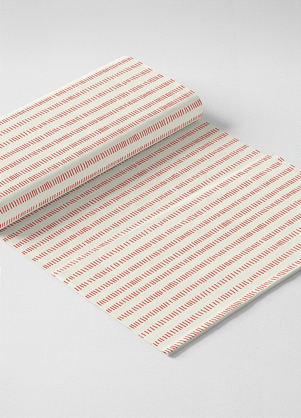 Tecido Veludo Suede Estampa Digital Tracejado Vermelho 1,40m de Largura