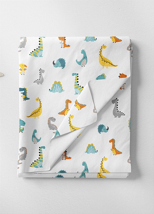 Tecido Veludo Suede Estampa Digital Dinos 1,40m de Largura