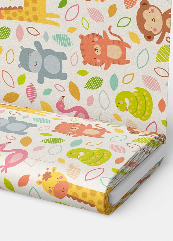 Tecido Veludo Suede Estampa Digital Savaninha 1,40m de Largura