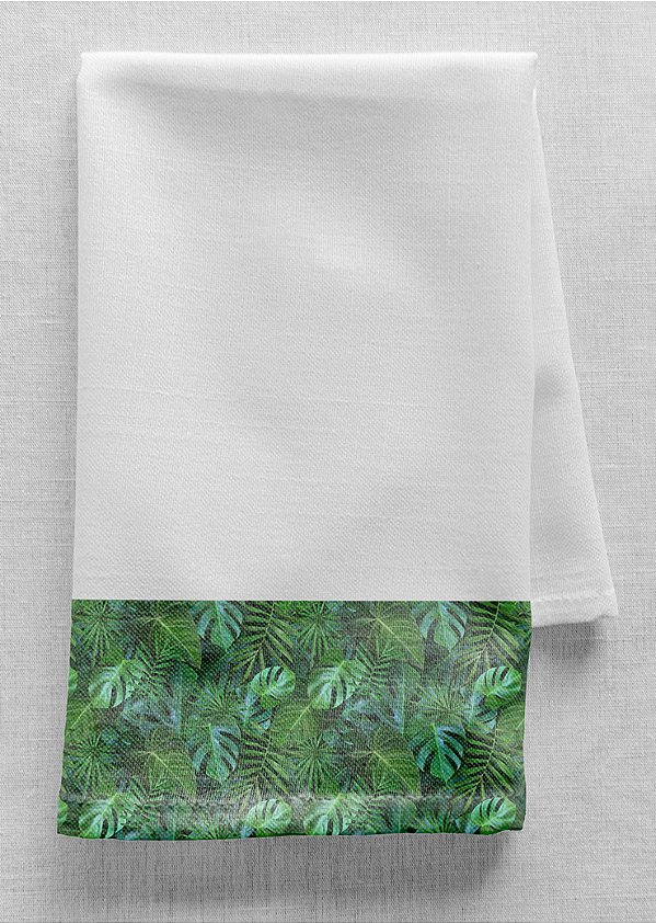 Tecido Veludo Suede Estampa Digital Folhas 1,40m de Largura