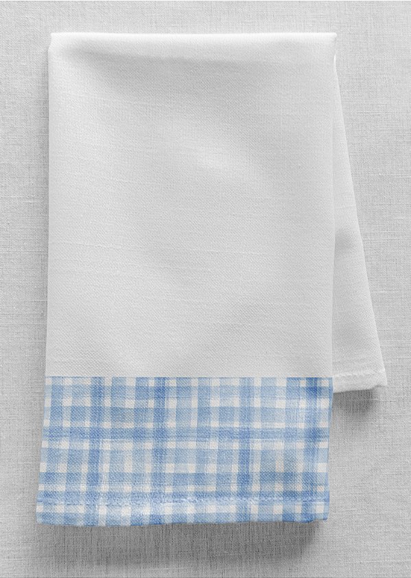 Tecido Veludo Suede Estampa Digital Xadrez Azul 1,40m de Largura