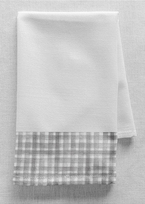 Tecido Veludo Suede Estampa Digital Xadrez Cinza 1,40m de Largura