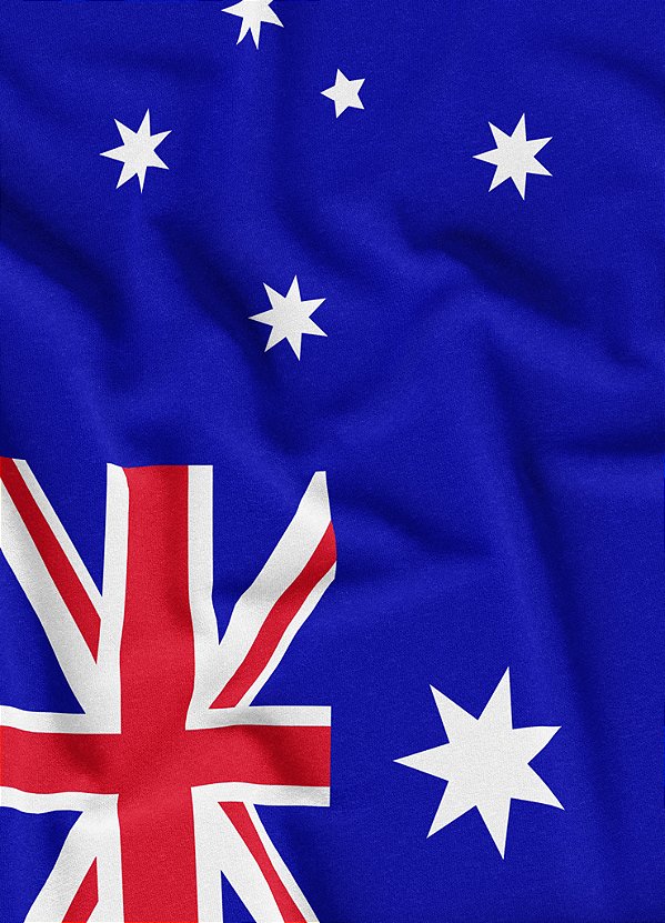 Tecido Veludo Suede Estampa Digital Bandeira da Austrália 1,40m de Largura