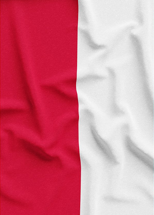 Tecido Veludo Suede Estampa Digital Bandeira da Polônia 1,40m de Largura