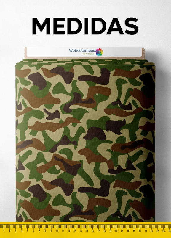Tecido Tactel Estampa Digital Camuflado 1,55m de Largura