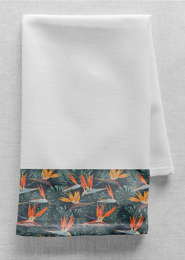 Tecido Tactel Estampa Digital Flor Laranja 1,55m de Largura