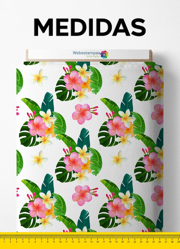 Tecido Microfibra Estampa Digital Floral 26 com 1,55m de Largura