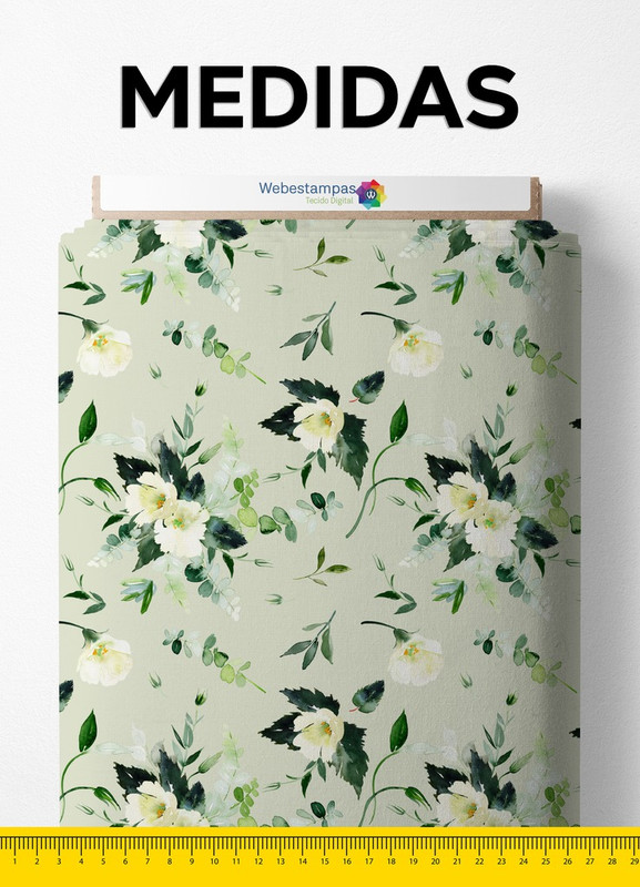 Tecido Microfibra Estampa Digital Floral 77 com 1,55m de Largura