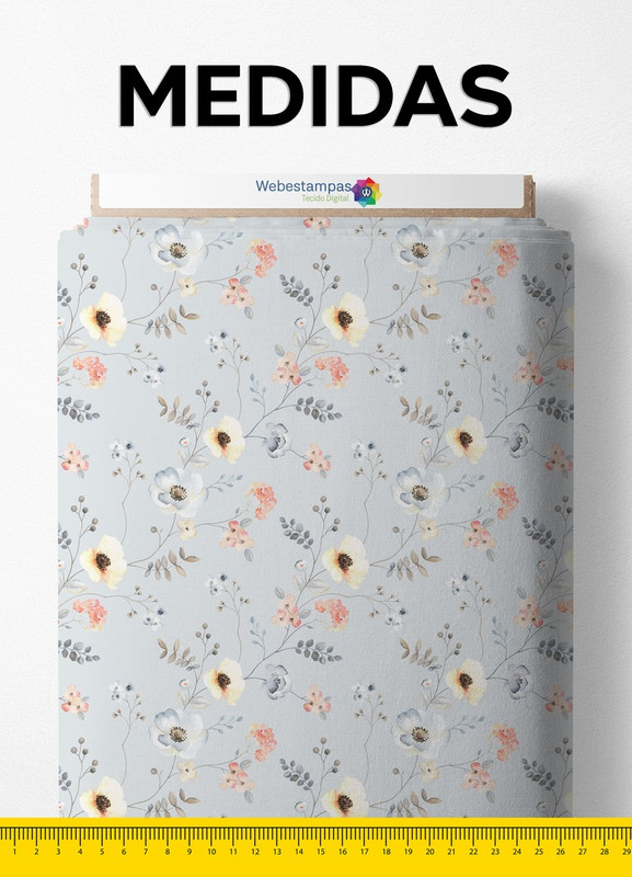 Tecido Microfibra Estampa Digital Floral 85 com 1,55m de Largura