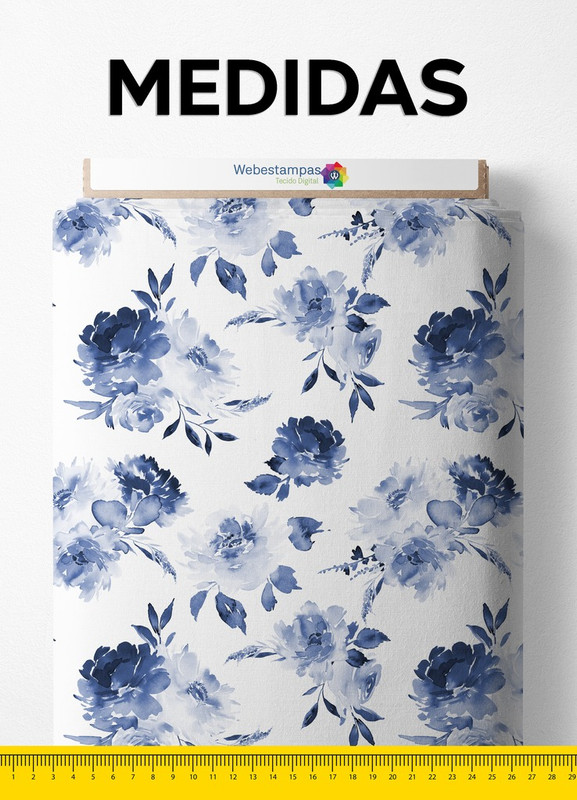 Tecido Microfibra Estampa Digital Floral 94 com 1,55m de Largura