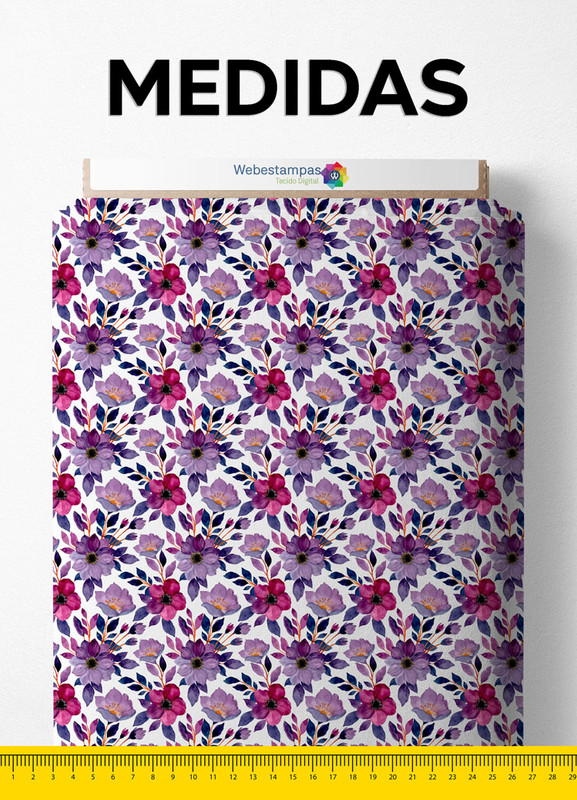 Tecido Microfibra Estampa Digital Floral 115 com 1,55m de Largura