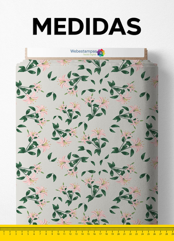 Tecido Microfibra Estampa Digital Floral 171 com 1,55m de Largura