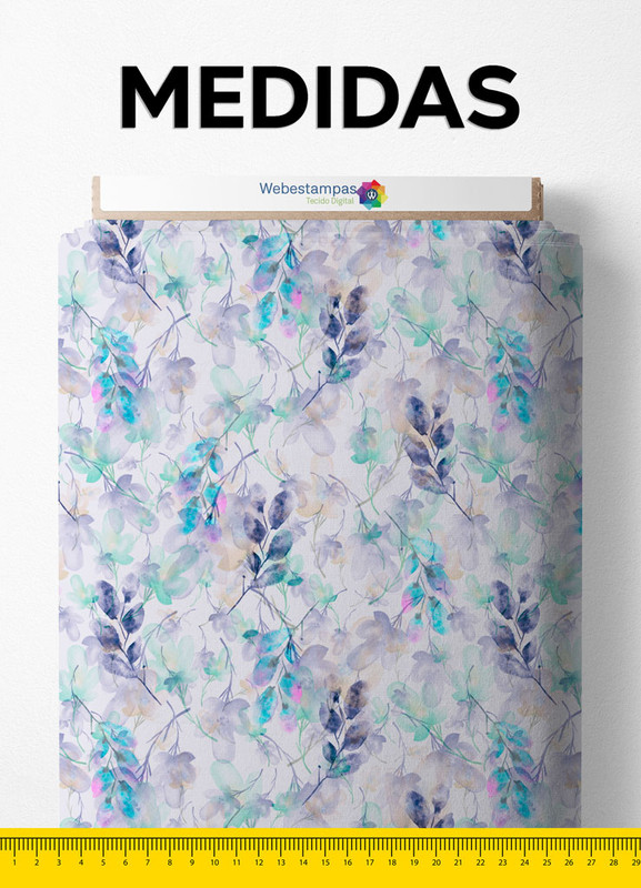 Tecido Microfibra Estampa Digital Floral 177 com 1,55m de Largura