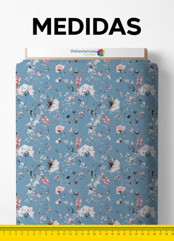 Tecido Microfibra Estampa Digital Floral 179 com 1,55m de Largura