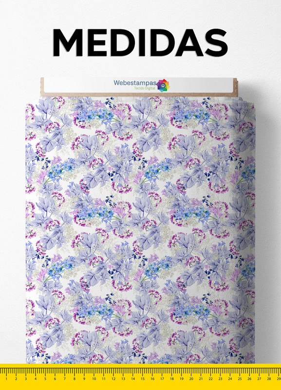 Tecido Microfibra Estampa Digital Floral 189 com 1,55m de Largura