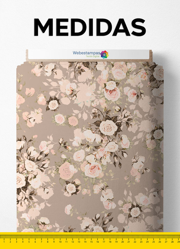 Tecido Microfibra Estampa Digital Floral 192 com 1,55m de Largura