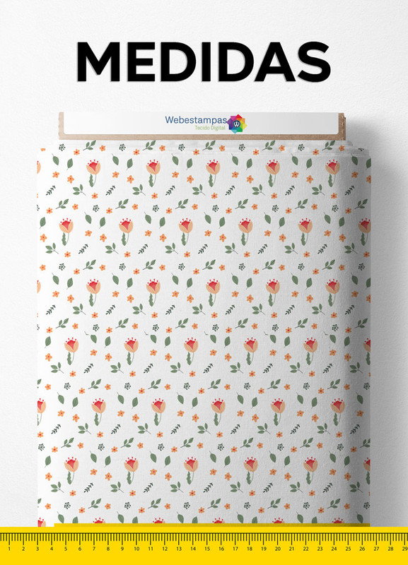 Tecido Microfibra Estampa Digital Floral 215 com 1,55m de Largura