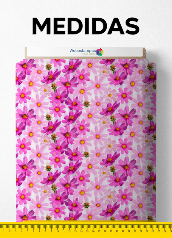 Tecido Microfibra Estampa Digital Floral 219 com 1,55m de Largura