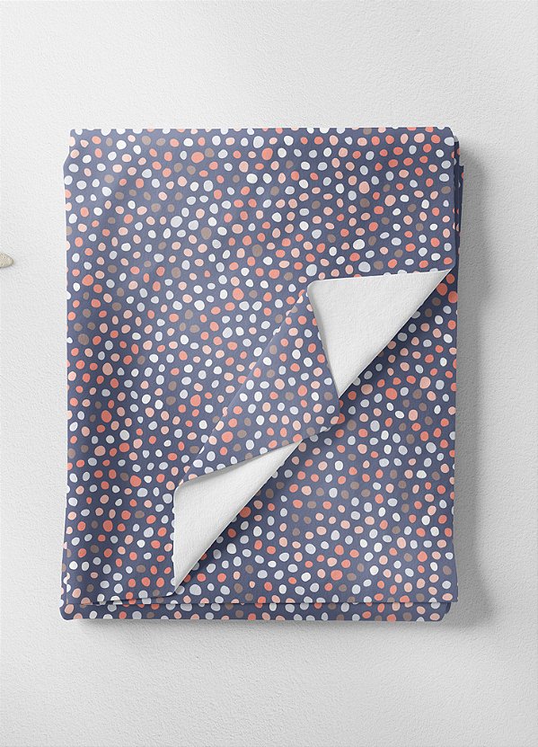 Tecido Microfibra Estampa Digital Bolinhas Fundo Roxo 1,55m de Largura