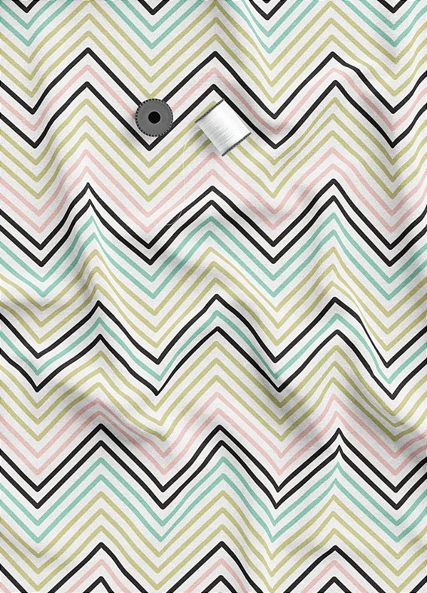 Tecido Microfibra Estampa Digital Chevronzinho 1,55m de Largura