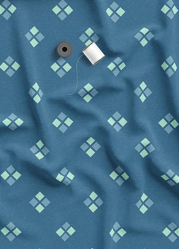 Tecido Microfibra Estampa Digital Janelinhas 1,55m de Largura