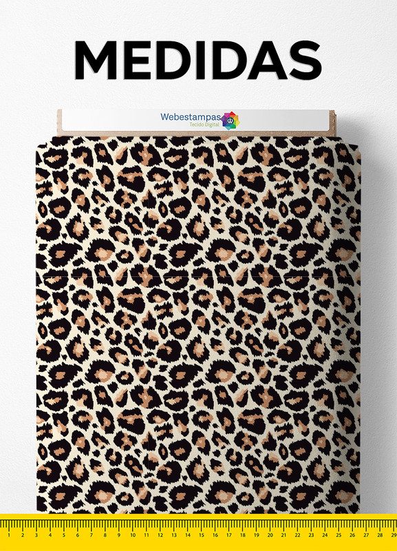 Tecido Microfibra Estampa Digital Onça pintada print 1,55m de Largura
