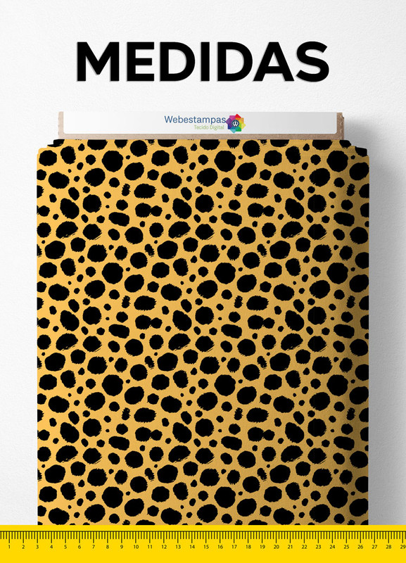 Tecido Microfibra Estampa Digital Onça 1,55m de Largura