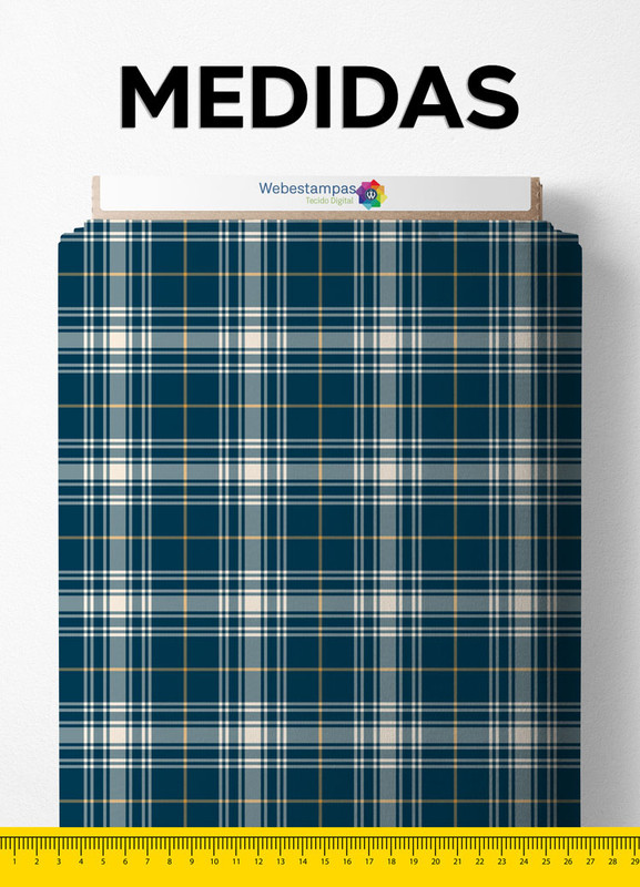 Tecido Microfibra Estampa Digital Xadrez 41 com 1,55m de Largura