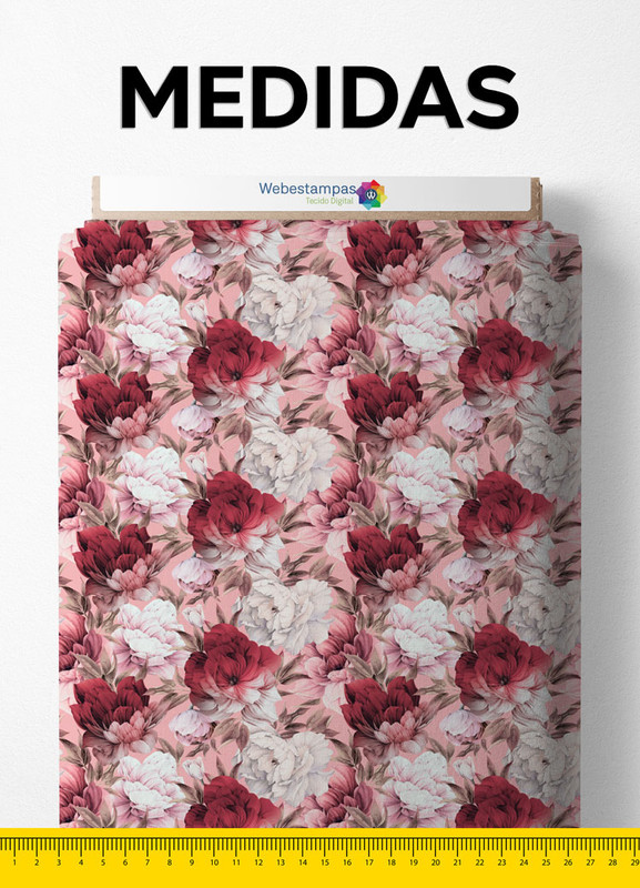 Tecido Micropercal Estampa Digital Floral 160 com 1,55m de Largura