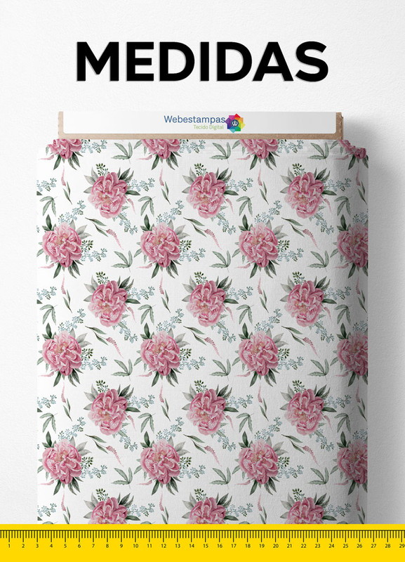 Tecido Micropercal Estampa Digital Floral 178 com 1,55m de Largura