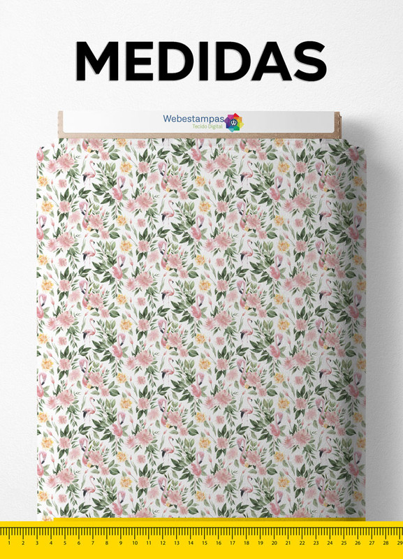 Tecido Micropercal Estampa Digital Floral 213 com 1,55m de Largura